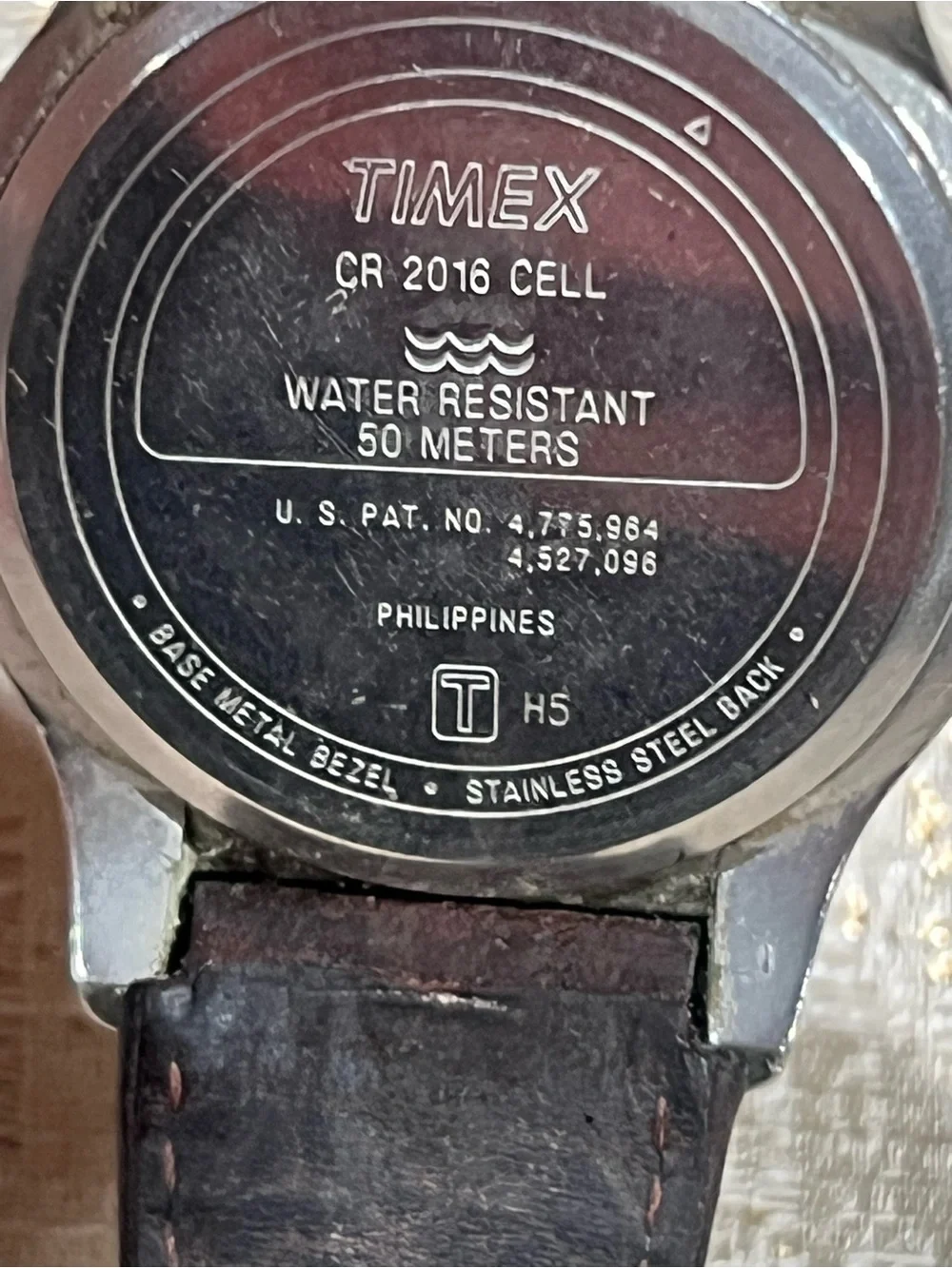 Timex Expedition Indiglo Quartz Watch Date WR50m White Dial Black Leather 34mm